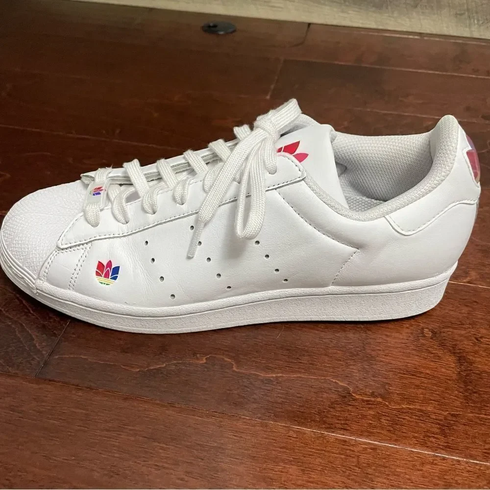 Adidas Superstar Pure Sneakers White Mens Size 8.5